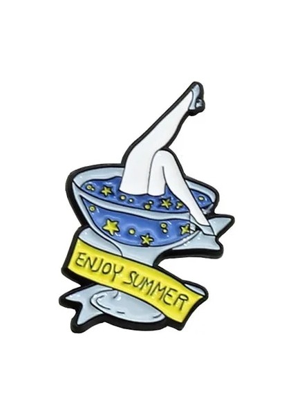 WY3162 Moda Fırça Boya Metal Emaye Broş Yaratıcı Karikatür Çizim Tahtasında Rozet Pin Sevimli Glamour Ressam Sanat Ham Yaka Takı Hediye (Yurt Dışından)