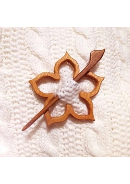 Çiçek Broş Pin Ahşap Hayvan Desen Diy Zanaat Rozeti Karikatür Pin Komik Sevimli Şal Pin Eşarp Toka Toka Pimleri Takı Hediye (Yurt Dışından)