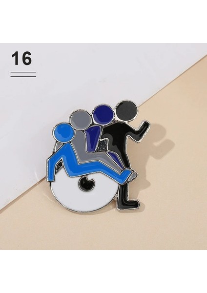 Tıbbi Broş 16 Tıbbi Broş Unisex Karikatür Rozeti Enjeksiyon Gözlük Dna Hemşire Pin Kadın Yaka Metal Broş Takı Hediye Mezuniyet Hatıra (Yurt Dışından)
