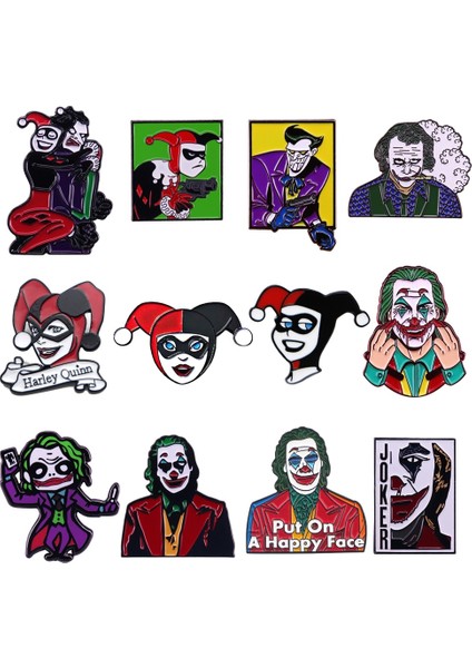 12 1 Komik Palyaço Rozetleri Emaye Pin Broş Sevimli Anime Metal Yaka Iğnesi Sırt Çantaları Için Broş Moda Takı Aksesuarları Hediyeler (Yurt Dışından) fiyatları