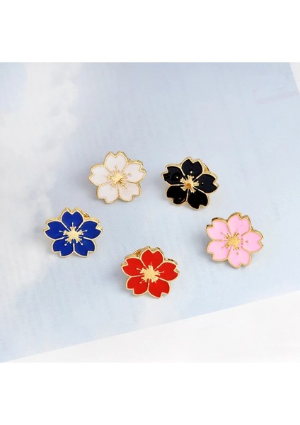 Pembe Çok Renkli Sakura Pimleri Çiçek Pimleri Rozetleri Broş Sert Emaye Yaka Pin Sırt Çantası Aksesuarları Japon Çiçek Sakura Takı (Yurt Dışından) indirimleri