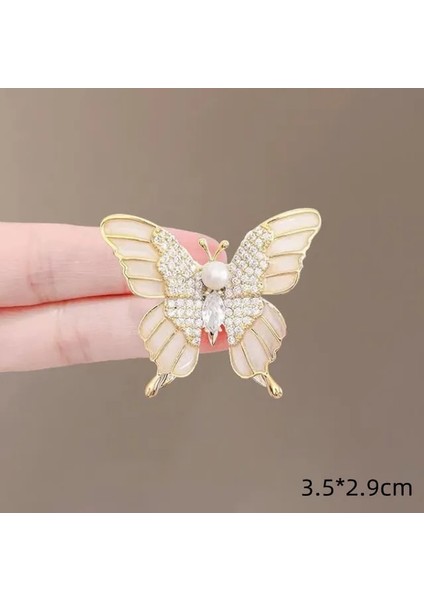 XZ0172-1 1 Adet Lüks Renkli Kakma Zirkon Hollow Kelebek Broş Böcek Taklidi Pimleri Moda Takım Elbise Aksesuarı Kadın Korsaj Takı (Yurt Dışından)