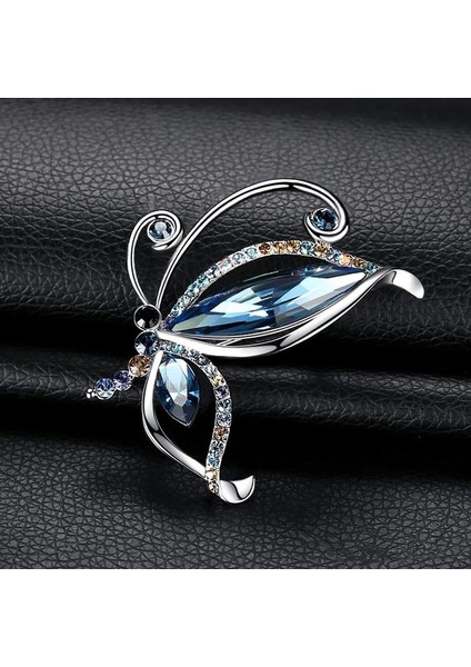 XZ0172-1 1 Adet Lüks Renkli Kakma Zirkon Hollow Kelebek Broş Böcek Taklidi Pimleri Moda Takım Elbise Aksesuarı Kadın Korsaj Takı (Yurt Dışından)