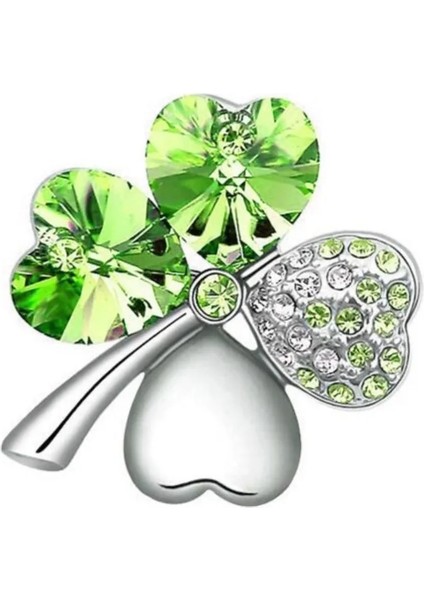 Altın Koyu Yeşil Kristal Dört Yapraklı Yonca Broş Romantik Moda Takı Aksesuarları Charm Kız Sevgilisi Hediye Yaz Doğum Günü Kaliteli Dropshipping (Yurt Dışından) fiyatları