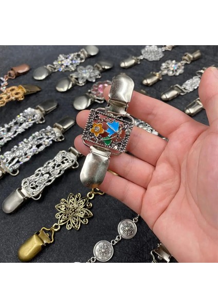 08 Retro Broş Klip Kadın Retro Vintage Hırka Ördek Klip Pin Kazak Şal Bluz Yaka Kazak Eşarp Toka Broş Pin Takı (Yurt Dışından) modelleri