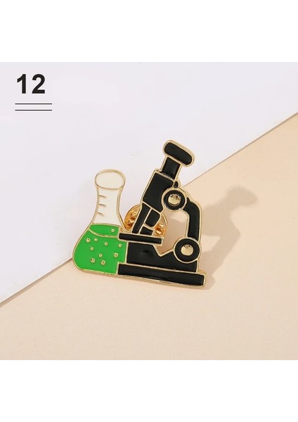 Tıbbi Broş 12 Tıbbi Broş Unisex Karikatür Rozeti Enjeksiyon Gözlük Dna Hemşire Pin Kadın Yaka Metal Broş Takı Hediye Mezuniyet Hatıra (Yurt Dışından)
