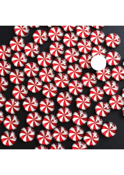 14MM 30 Adet 8mm'den 30MM'YE Spiral Çiçek Lolipop Fırıldak Yuvarlak Desen Cam Cabochon Flatback Fotoğraf Tabanı Tepsisi Boş Diy Aksesuarları (Yurt Dışından)