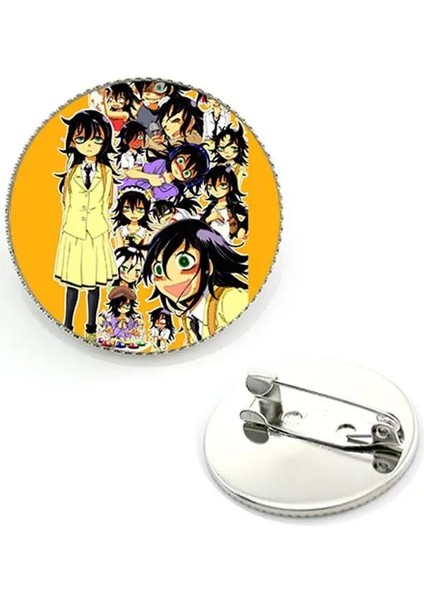 QWT587 Karikatür Watamote Kuroki Tomoko Cosplay Broş Parti ve Düğün Takısı Anime Aksesuarları Giysi Sırt Çantası QWT577 (Yurt Dışından) fırsatları