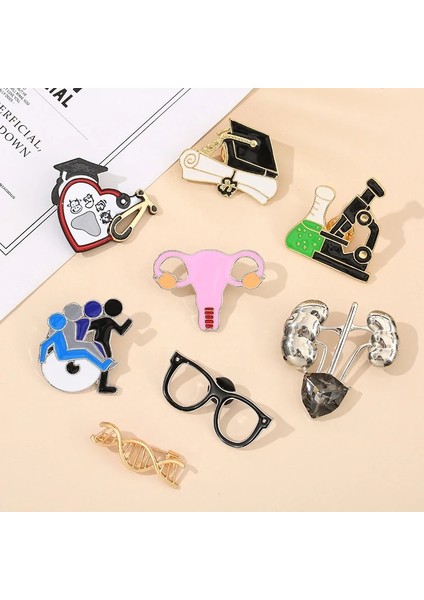 Tıbbi Broş 12 Tıbbi Broş Unisex Karikatür Rozeti Enjeksiyon Gözlük Dna Hemşire Pin Kadın Yaka Metal Broş Takı Hediye Mezuniyet Hatıra (Yurt Dışından) fiyatları