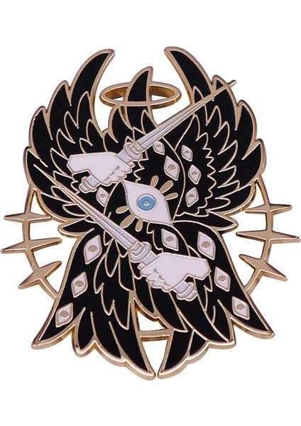 Stil 10 Yaratıcı Horus'un Gözü Melek Kanat Pin Nazar Emaye Rozeti Broş Diy Sırt Çantası Yaka Yaka Pin Parti Hediye Fan Broş (Yurt Dışından)