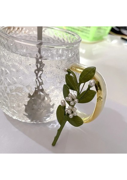 14 Vintage Emaye Yeşil Bitki Inciler Pin Ağacı Lotus Yaprağı Yabanmersini Kiraz Çiçek Bambu Broş Kadınlar Takı Hediye Için (Yurt Dışından)
