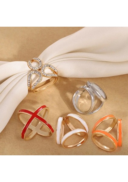 Q Yeni Taklidi Eşarp Tokaları Kadınlar Için Kristal Çapraz Şerit Ipek Eşarp Çiçek Broş Toka Halka Klipsi Takı Hediye (Yurt Dışından) fiyatları