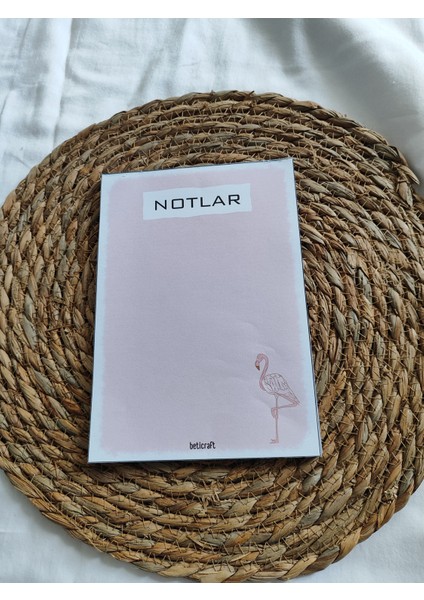 Flamingo Temalı Not Defteri A5 Boy 15X21 Üstten Tutkallı Çek Kopar Defter