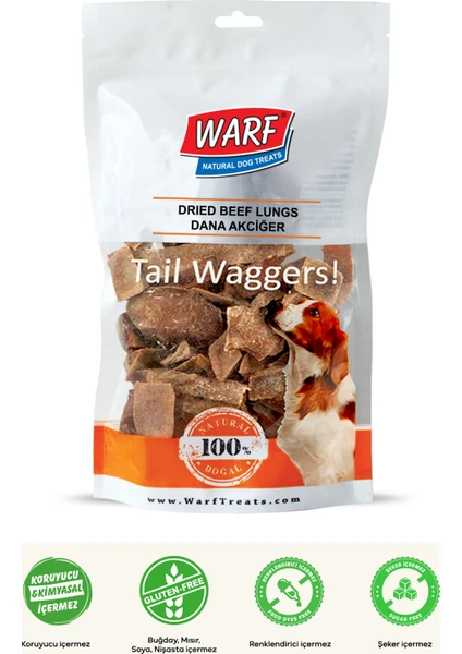 Warf Naturals Kurutulmuş Dana Akciger Köpek Ödül Maması 120GR.