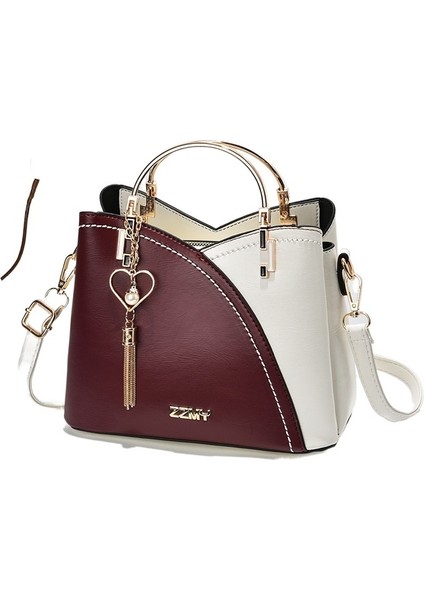 Taşınabilir Kontrast Renk Büyük Kapasiteli Omuz Messenger Çanta (Yurt Dışından)