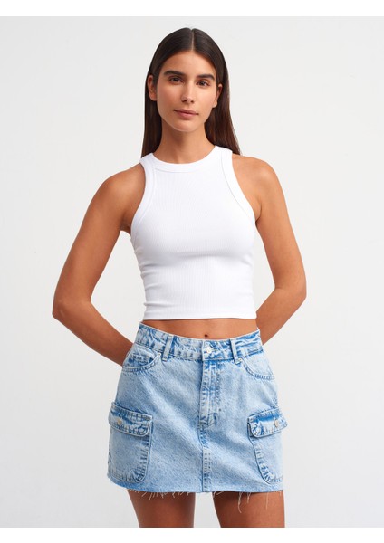 20810 Crop Top-Beyaz