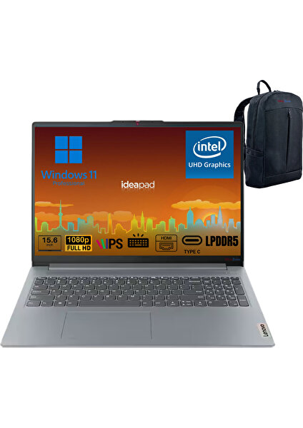 Ideapad Slim 3 Intel Core I7-13620H 16GB 1tb SSD Windows 11 Pro 15.6" Full Hd Dizüstü Bilgisayar 83EM005UTR - Webzone Çanta