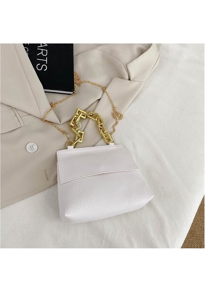 Yaratıcı Yazarlık Kadın Çanta Şık Omuz Çantası Çakıl Taşlı Zincir Çanta (Yurt Dışından)