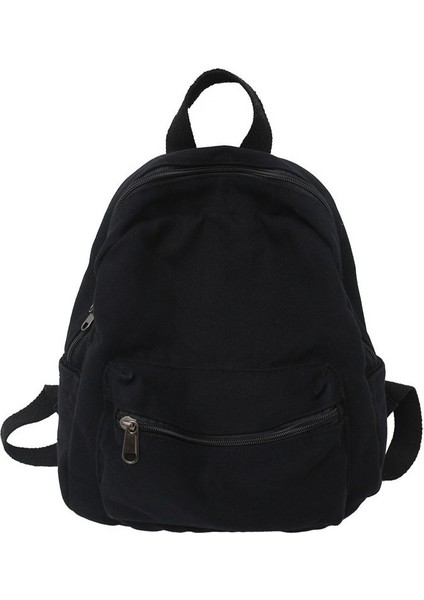 Düz Renk Vintage Kanvas Kadın Sırt Çantası (Yurt Dışından)