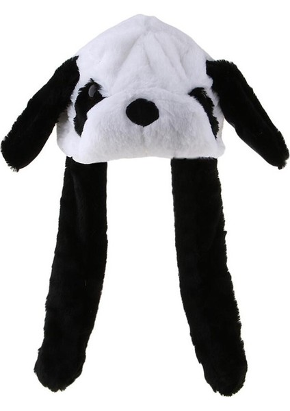 Panda Şapka Kulak Hareketli Atlama Şapka Komik Peluş Peluş Sıcak Şapka Kadın Kızlar (Yurt Dışından)