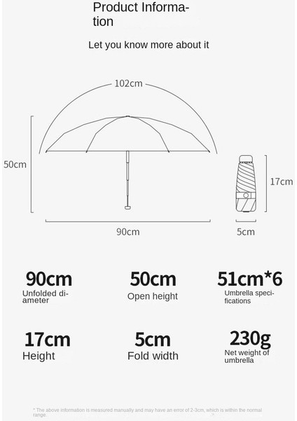Güneş Şemsiyesi Mini Güneş Şemsiyesi Katlanır Şemsiye (Yurt Dışından)