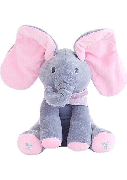 Bebek Peluş Fil Oyuncak Elektrikli Eğitici Oyuncak Peekaboo Fil (Yurt Dışından)