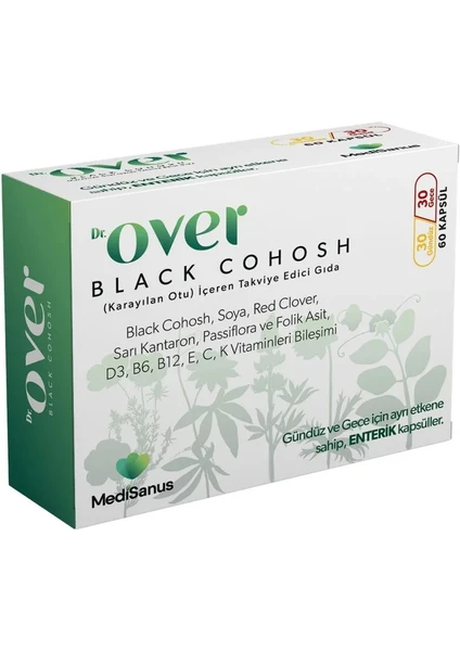 Dr Over Black Cohosh Takviye Edici Gıda 60 Kapsül 30 Gece / 30 Gündüz