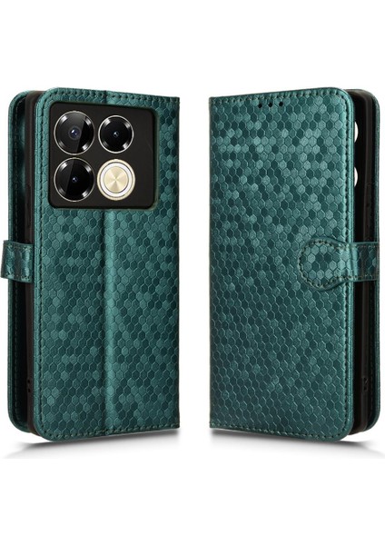 Infinix Not 40 Pro 5g Deri Cüzdan Kapak Için Kılıf Geometrik Desen (Yurt Dışından)