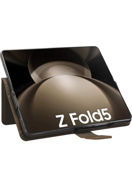 Samsung Galaxy Z Için Kılıf Fold 5 Kapak Kickstand Manyetik Cüzdan Kart (Yurt Dışından)