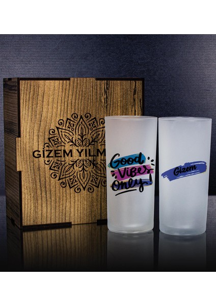 Kişiye Özel Kutusunda 2'li Rakı Bardağı Hediye Seti 107144
