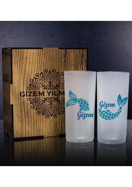 Kişiye Özel Kutusunda 2'li Rakı Bardağı Hediye Seti 107148