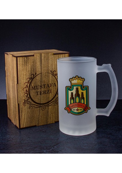 Kişiye Özel Kutusunda Bira Bardağı Hediye Seti 108241