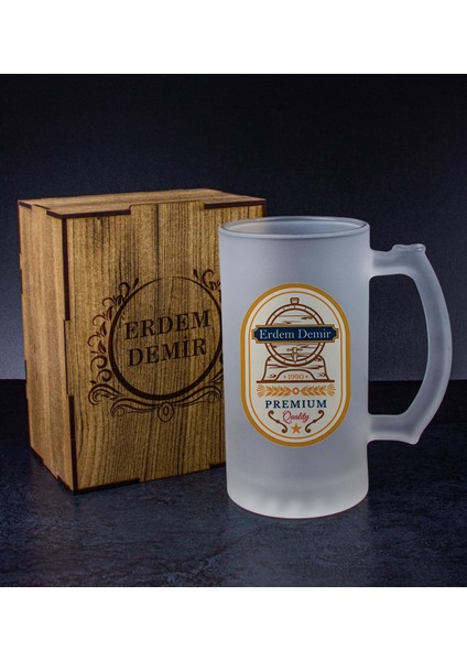 Kişiye Özel Kutusunda Bira Bardağı Hediye Seti 108309