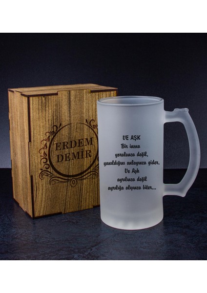 Kişiye Özel Kutusunda Bira Bardağı Hediye Seti 108321