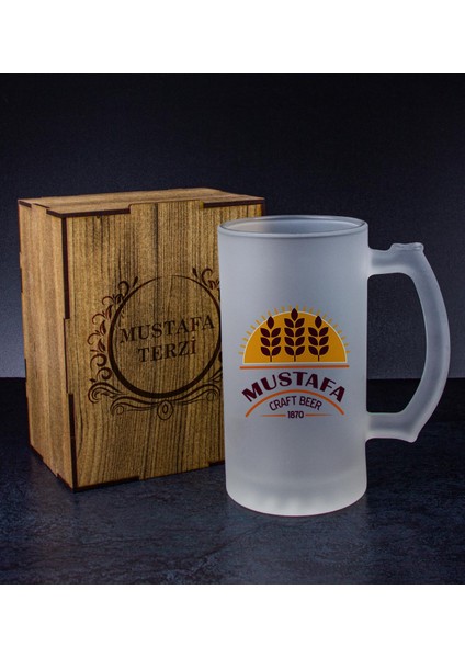 Kişiye Özel Kutusunda Bira Bardağı Hediye Seti 108243