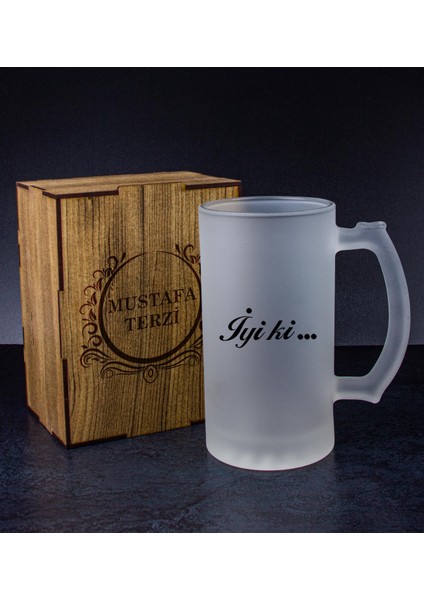 Kişiye Özel Kutusunda Bira Bardağı Hediye Seti 108287