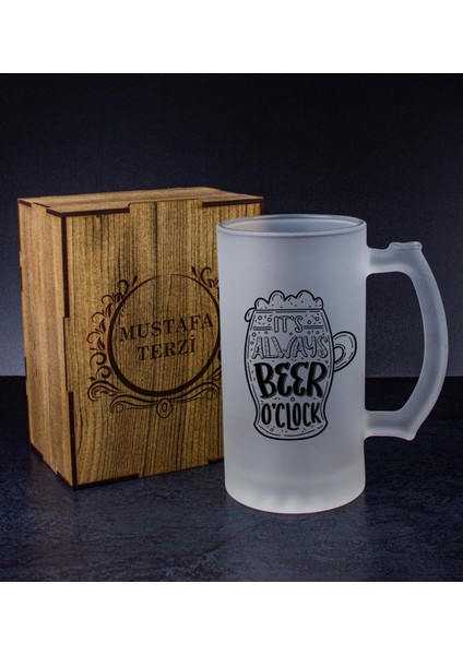 Kişiye Özel Kutusunda Bira Bardağı Hediye Seti 108251