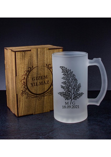 Kişiye Özel Kutusunda Bira Bardağı Hediye Seti 108275