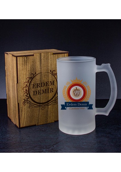 Kişiye Özel Kutusunda Bira Bardağı Hediye Seti 108311