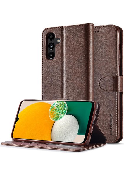 Samsung Galaxy A14 Için Kılıf 4g/5g Buzağı Doku Yatay Çevir Deri (Yurt Dışından)