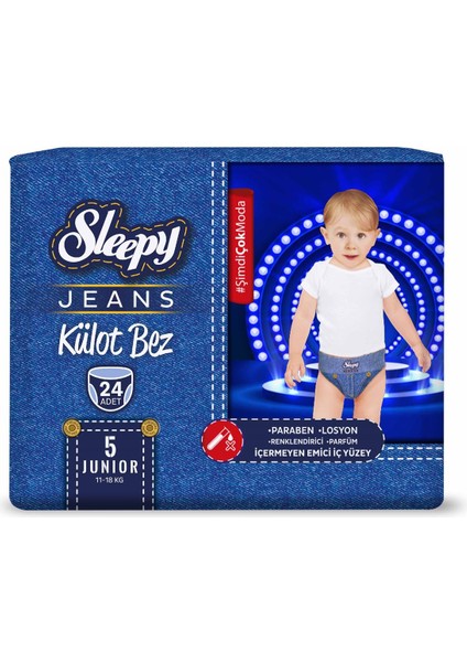 Süper Ikili Fırsat Paketi(Jeans Külot Bez 5 Numara 24 Adet + Mayo Külot Bez 5 Numara 17 Adet)