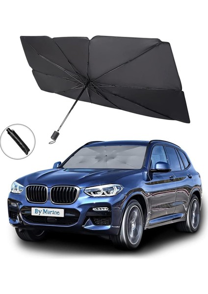 Araba Ön Cam Güneşlik Katlanabilir Güneşlik Şemsiye Ön Cam Gölgelik Büyük Boy 80 cm x 135 cm 709753