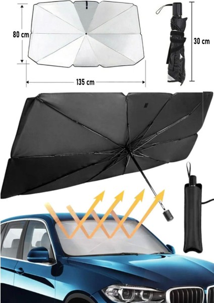 Araba Ön Cam Güneşlik Katlanabilir Güneşlik Şemsiye Ön Cam Gölgelik Büyük Boy 80 cm x 135 cm 709753 modelleri