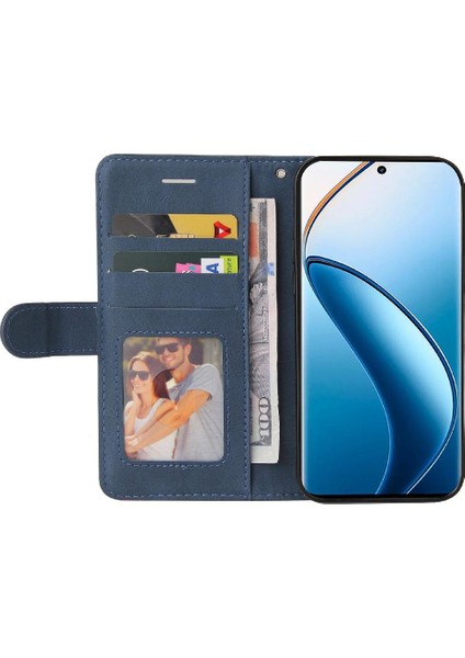 YH Market Realme 12 Pro Artı Kickstand Koruyucu Iki Renkli Dikiş Için Flip Case (Yurt Dışından)