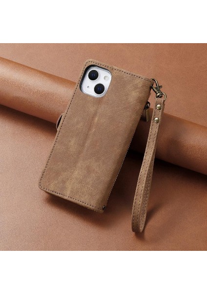 IPhone 15 Için Flip Case Deri Kılıf Cüzdan Kapak Kapak Darbeye Basit (Yurt Dışından) indirimleri