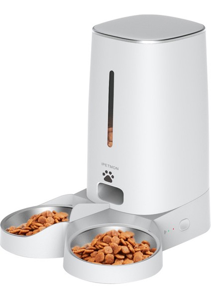Ki-Feeder Kablosuz Akıllı Mama Besleyici Çift Çelik Kase, 4 Litre, Wi-Fi, App İle Kontrol, Porsiyon Ayarlı