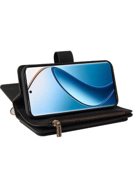 Kart Yuvası Standı Onbeş Pu ile Realme 12 Pro Artı Fermuar Poket Için Kılıf (Yurt Dışından)