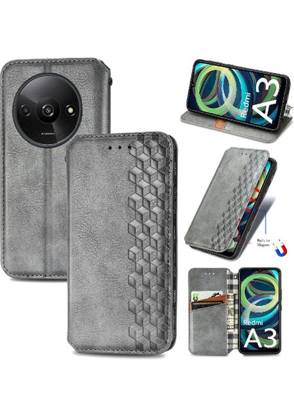 Xiaomi Redmi A3 Kılıf Için Kılıf Moda Tasarım Kapak Çevirin Cüzdan (Yurt Dışından)