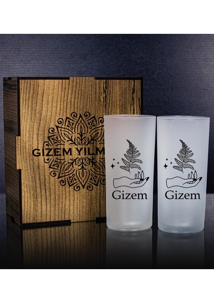 Kişiye Özel Kutusunda 2'li Rakı Bardağı Hediye Seti 107195