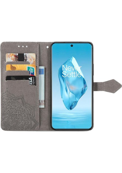 Oneplus 12R Için Kılıf Deri Kılıf Zarif Desen Darbeye Kapak Çevirin (Yurt Dışından)